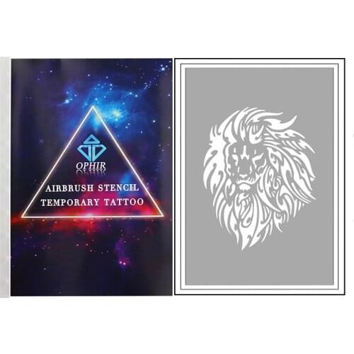 OPHIR 20pcs/set Reusable Temporary Tattoo Stencil Airbrush Glitter Tattoo Template for Body Painting Art STE115