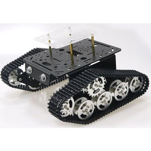 Robot Tank Car Platform Metal Stainless Steel Chassis Speed Encoder Motor 9V with Crawler for Arduino Raspberry Pi DIY