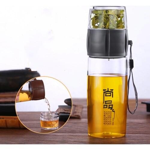 Portable 400ML Tea Infuser Bottle Plastic Water Bottle Chinese Tea Strainers Tea-pot Heat-Resistan Outdoor Travel Kung Fu Teapot