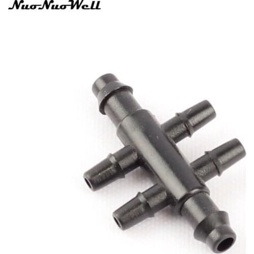 15pcs 4/7mm To 3/5mm NuoNuoWell Six Ways Hose Splitter Micro Drip Irrigation Flower Pots Veg Plots Planter Irrigation Watering