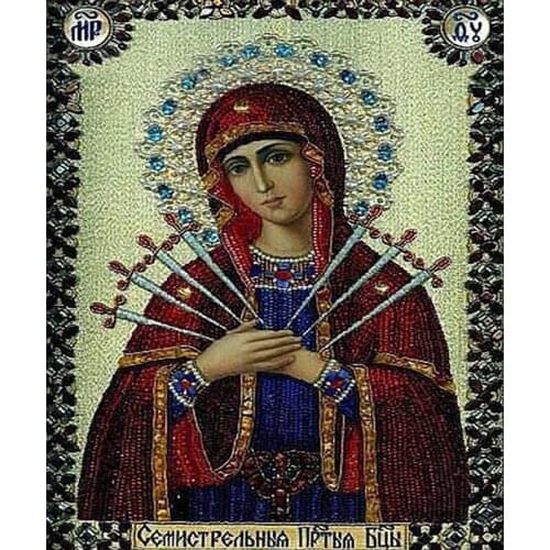 SHANSHIYOUPIN 5D DIY Diamond Painting Our Lady Religion Icons Diamond Embroidery Cross Stitch Full Diamond Mosaic Home Decor