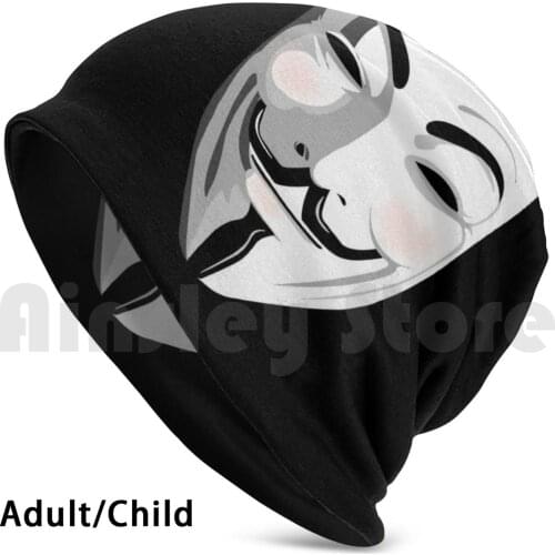 Guy Fawkes Beanies Knit Hat Hip Hop Tank Athena Riot Alpha Anonymous Protest We Are Legion Spec Ops Black