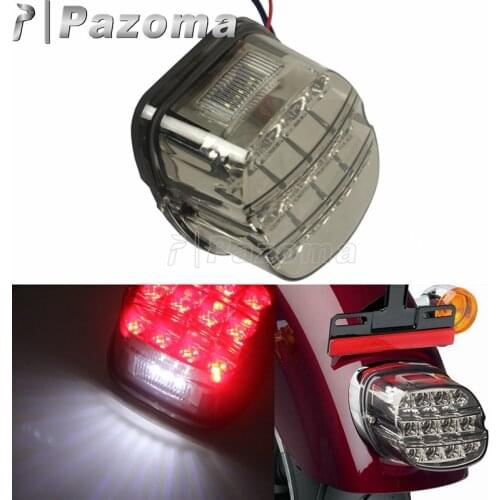 Motorbike Smoke Layback LED 12V Tail Lamp 67800355 Rear Brake Driving Light License Plate Taillight for Harley Touring