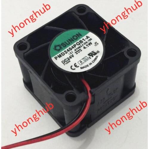 SUNON PMD2404PQB1-A DC 24V 4.1W 2-wire 40X40X28mm Server Cooling Fan