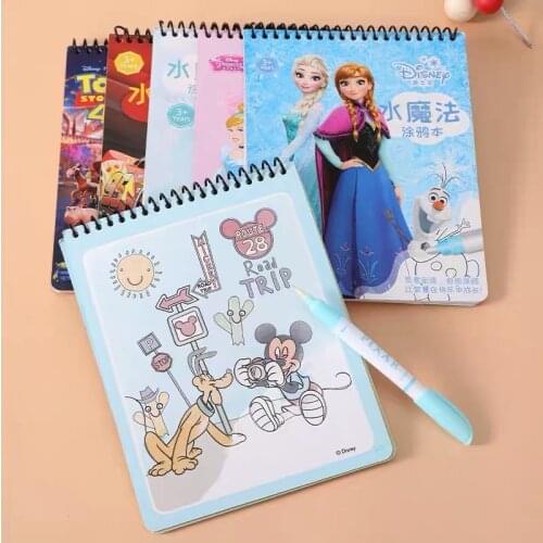 Disney girls frozen 2 elsa anan princess magic water book Drawing Toys boys cars Magic Water Birthday Present gift Book
