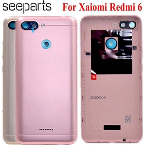 For Xiaomi Redmi 6 Back Cover Rear Battery Door Housing Replacement For Xiaomi Redmi 6 Battery Cover