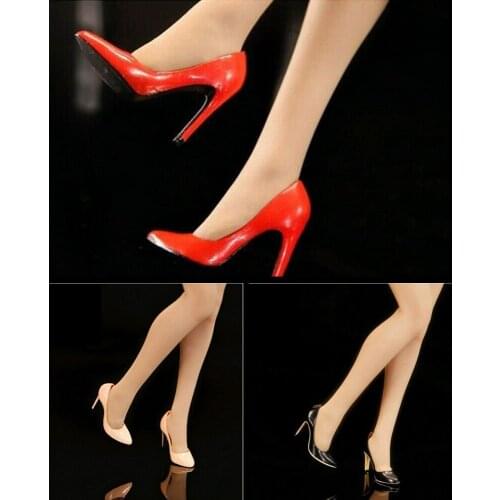 FT015 In Stock 1/12 Scale Female Office Lady High Heel Shoes Pointed Heels Fit For 6" Inch Action Figure Doll Body