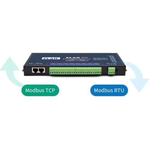 ZLAN5843A 8 port RS232 RS485 to Ethernet converter multiple serial device server switch Modbus Gateway replace ZLAN5800/5840