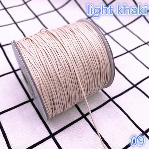 0.5-2.0mm Light Khaki Waxed Cord Waxed Thread Cord String Strap Necklace Rope Bead DIY Jewelry Making for Shamballa Bracelet