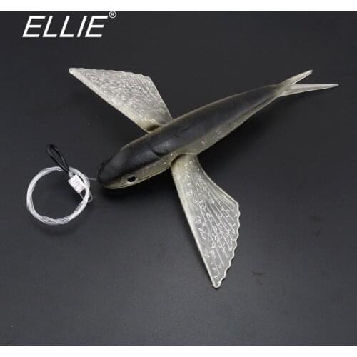 1 Piece 130g 21cm Flying Fly Fish Soft Bait Worm Big Fishing Lure with Hook