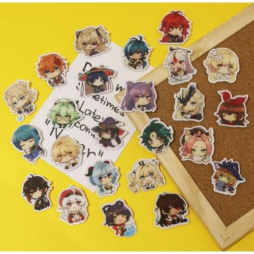 1pcs two-dimensional game full set of original God Gan Yu engraved Qing original diluk Wendy Zhong Li badge animation peripheral