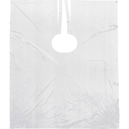 100Pcs Disposable Hair Cutting Cape Apron Clear Hair Salon Gown Capes Cloth
