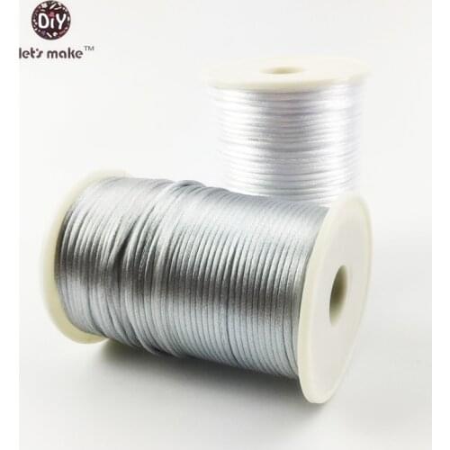 Lets Make 2pc Satin 2mm Nylon Cord Perfect For Teething Or Sensory Necklaces Silicone Teething Necklace Cord For Stroller Crib