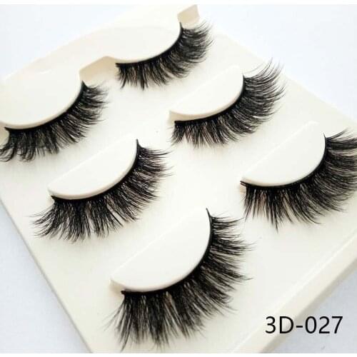 3 Pairs Handmade 3D Thick Cross Long False Eyelashes Make Up Voluminous Wispy Lashes Extension Tools Makeup
