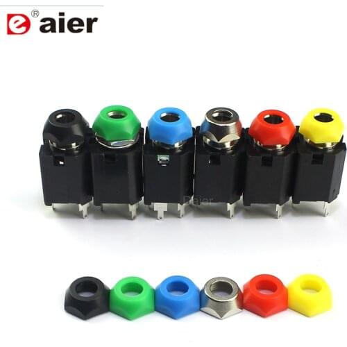 50PCS Colorful Plastic Nut For 6.35MM Phone Jack Stomp Pedal Audio Phone Socket