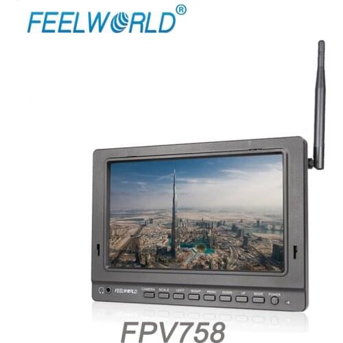 Feelworld 7 Inch 1024x600 HD Screen Wireless FPV Monitor for Go pro with Single 5.8G 32CH Receiver FPV758
