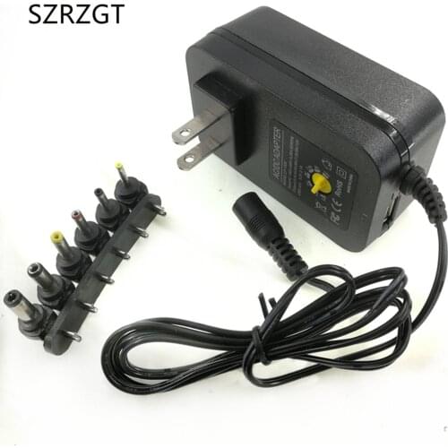 3V 4.5V 5V 6V 7.5V 9V 12V 2A 2.5A AC DC Adaptor Adjustable Power Adapter Universal Charger Supply for led light strip lam