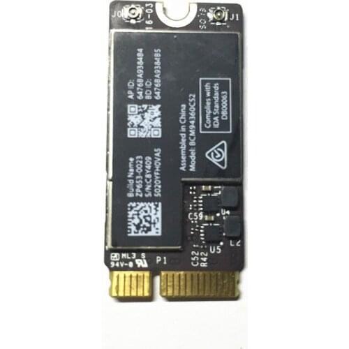 Wireless Adapter Card For BCM94360CS2 WIFI Bluetooth BT 4.0 Airport 802.11ac For Macbook Air 11" A1465 13" A1466 2013 MD711LL/A