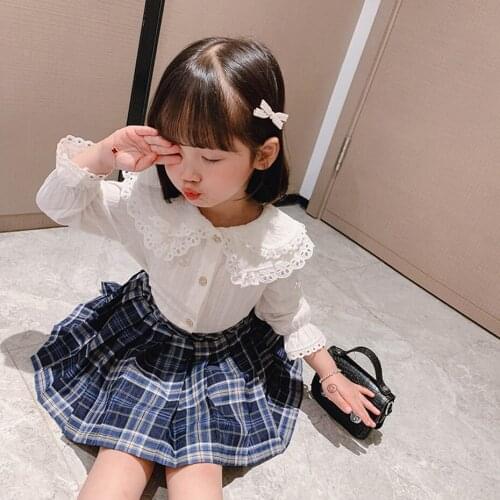 Toddler Girl Blouse White Blouse For Girl Casual Style Childrens Blouse For Girls Spring Autumn Clothes Girls