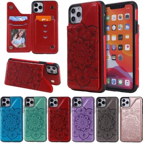 Case for IPhone 11 12 Pro Max X XS XR SE 2020 6 7 8 Plus Phone Cover Luxury Leather Wallet Etui Card Slot Shockproof Back Cover