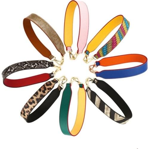 PU Leather Colorful Bag Strap 58 CM Length Belt For A Bag Serpentine Wide Strap Womens Handbag Accessories Leather Short Belts