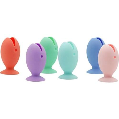 45mm Cute Cartoon Fish Silicone Bathroom Toothbrush Storage Tool Toothbrush Bracket Toothbrush Holder Mini Toothbrush Base