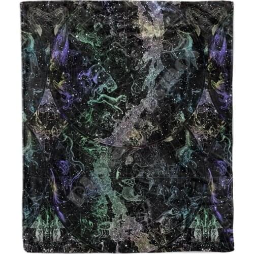 Constellations Blanket Fleece Blanket 3D full printed Wearable Blanket Adults/kids Fleece Blanket Sherpa Blanket Drop Shippng