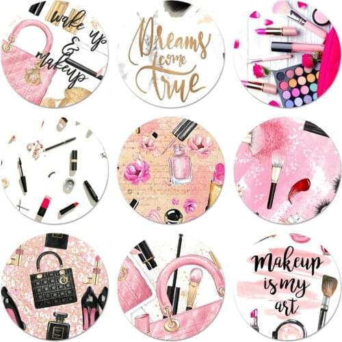 Glam Makeup Palette Badge Brooch Pin Accessories For Clothes Backpack Decoration gift 58mm