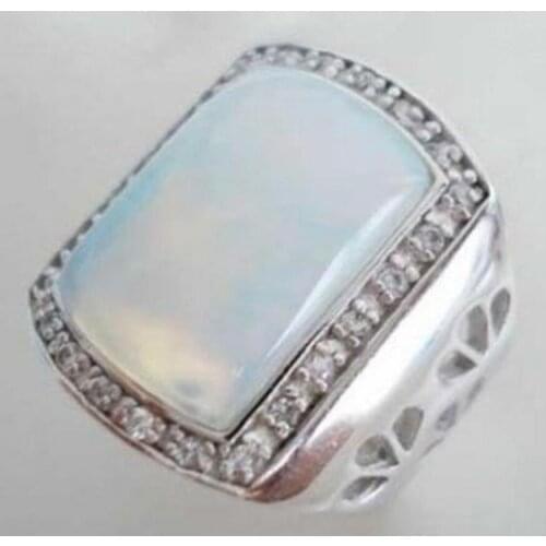 Free Shipping Silver Crystal Jewelry Noblest opal ring size: 8.9.10.11