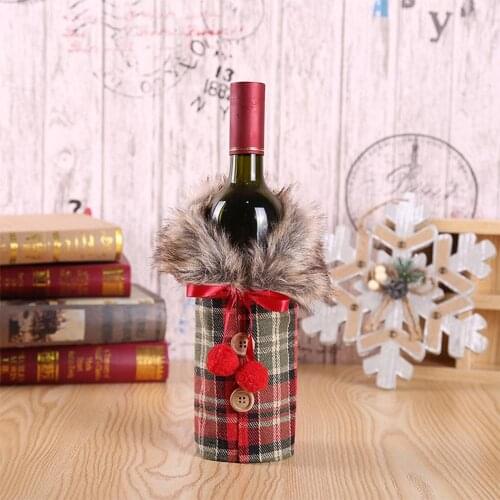Santa Claus Wine Bottle Cover Christmas Decorations for Home New Year Xmas Decor