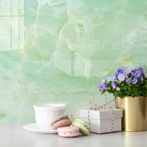 Kitchen oil proof sticker high temperature resistant PVC thickened imitation marble wall sticker waterproof and moisture proof