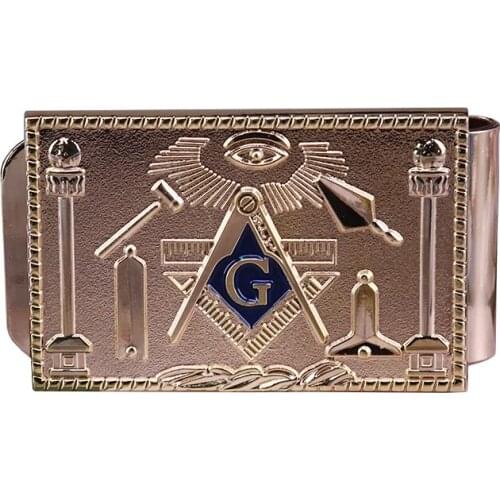 Masonic Sandblasting Money Clip Gentleman gift