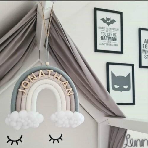 Fashion Handmade Cloud Rainbow Stuffed Toy Korean Style Kids Baby Hanging Wall Decorate Toys