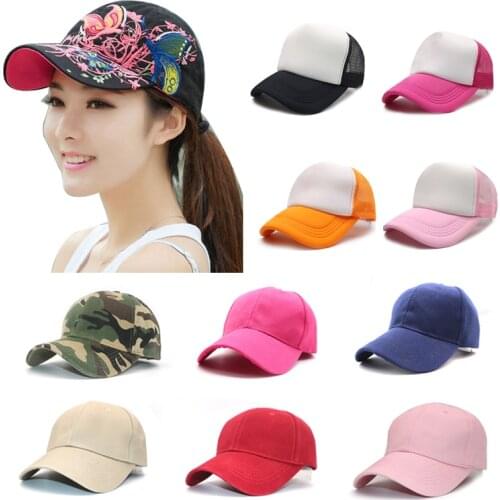 Fashion Casual Baseball Cap Unisex Caps Snapback Cap Hat Adjustable for Women Men Nylon Fastener Tape Sports Hip Hop Mesh Hats