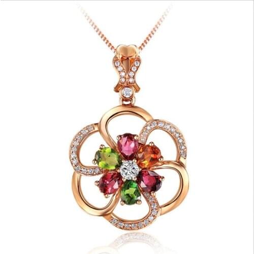 Trendy Silver Plated Necklace For Women Jewelry Exquisite Crystal Flower Necklace Girls Pendant Choker Accessories Lady