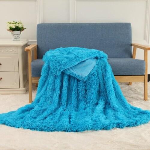 Soft Fluffy Blanket Fuzzy Sherpa Plush Cozy Faux Fur Throw Blankets for Couch Sofa Bed Kids Girls Room Decorative Blanket