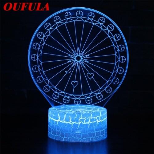 Night LED Lights Novelty 3D lamp Cute Toy Gift 7 Color Abstract Artist Graphics Cartoon Atmosphere Lamp For Children Kids Room