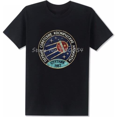 New Vintage Russia CCCP Yuri Gagarin T-Shirt Men Group Team Soviet Retro Tees Sputnik Space Exploration Program TShirt Harajuku