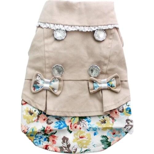 Dog Cat Dress Suit Pet Puppy Coat Jacket Spring/Autumn Clothes Apperal 5 Sizes