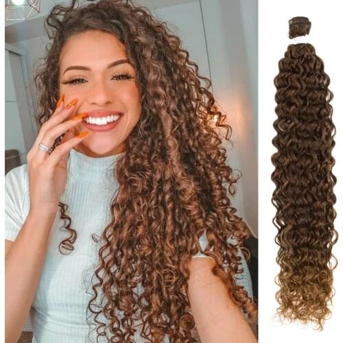 LOVE ME Hair Bundles Curling Hair Curls Blonde Bundles 32 Inch Deep Wave Bundles Soft Super Long Hair Synthetic Curly Hair