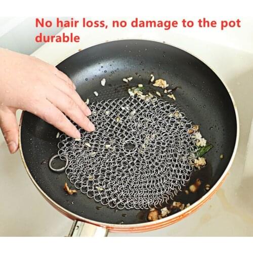 10cm316Stainless steel Cleaner Kitchen Rust Pot Pans Cleaning Scrubber Steel Rust Remover Scraper Brush Kit Metal Cleaning Brush