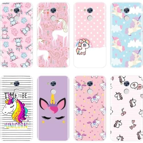 Pink Phone Case For Huawei Honor 4C 5C 6C 6A Pro Soft Cute Unicorn Painted Cover For Huawei Honor 4X 5A 5X 6 6X 5C Case Silicone