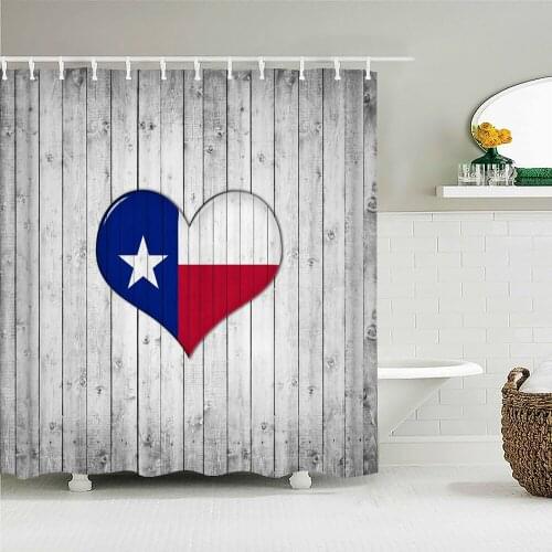 Nordic Retro Style Wood Grain Texture Artistic Shower Curtain Waterproof Bathroom Decoration Home Decoration