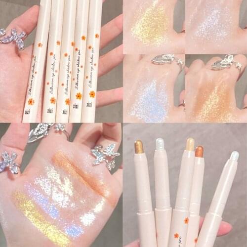 New 5Colors Lying Silkworm Eyeshadow Stick Eye Shadow Pencil Long Lasting Without Drying Eyes Makeup Pen Shimmer Cosmetics Tool