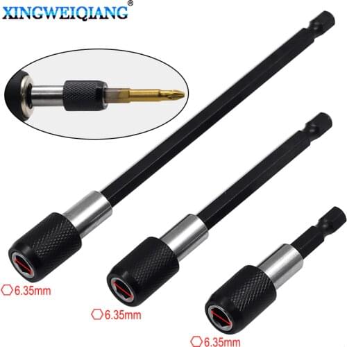 60mm 100mm 150mm 1/4 Inch Hex Shank Quick Release Screwdriver Bit Holder Extension Bar