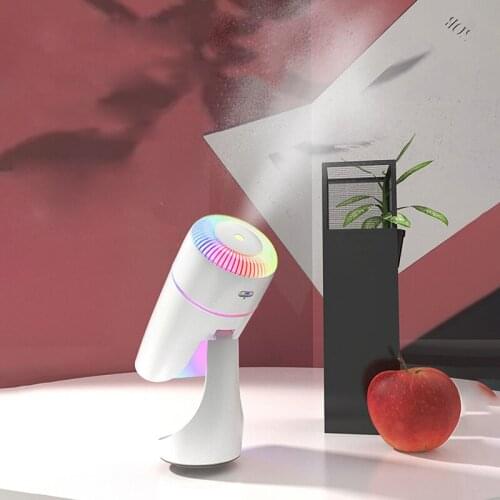 ELOOLE Wireless Bracket Humidifier Rotate 90 Degrees 480 ML Capacity Nanometer Spray With Colorful Night Light For Car Home