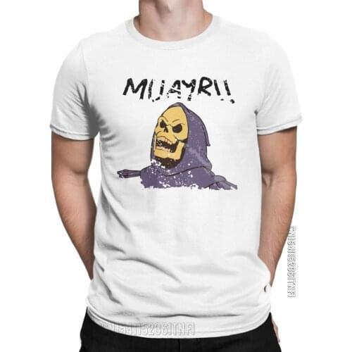 Vintage Muayr Skeletor T-Shirts For Men O Neck Cotton T Shirts He-Man And The Masters Of The Universe Classic Tee Shirt