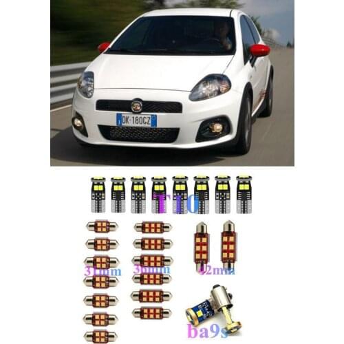 Interior LED Lights Replacement for ABARTH 124 Spider 500 595 695 500C 595C 695C GRANDE PUNTO 199 PUNTO Accessories Kit WHITE