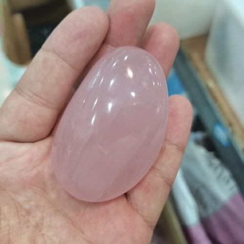 1pcs cute natural rose quartz tumbled stone Palm play rock healing pink rose crystal polished gemstones for meditation wholesale