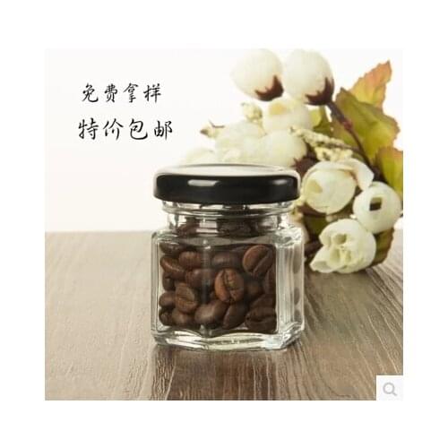 10pcs/lot 45ml transparent glass bottles jam jars of honey Food storage tank Sealed storage tank honey glass jar for wedding
